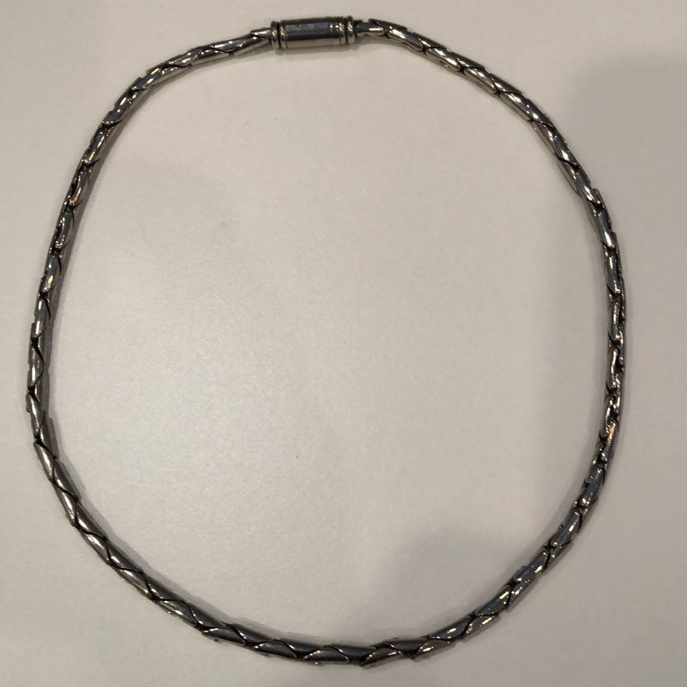 Silver rope necklace